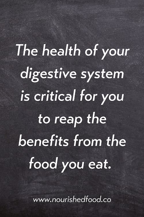 health of the digestive system is critical for you to reap the benefits from the food you eat